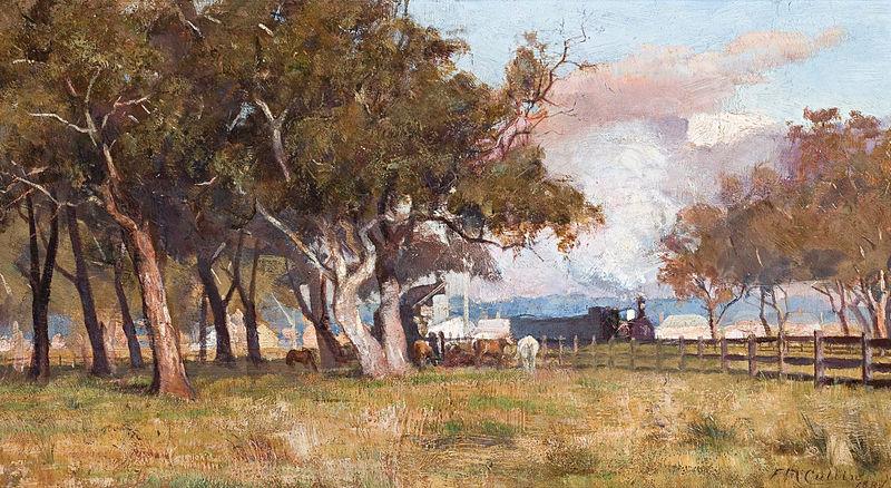 Frederick Mccubbin The Morning Train oil painting picture